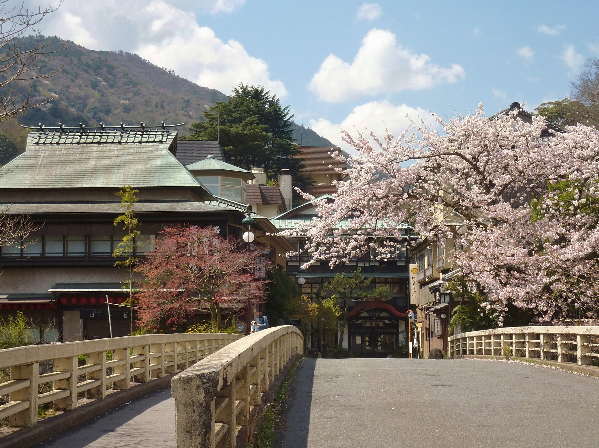 湯本温泉の一角