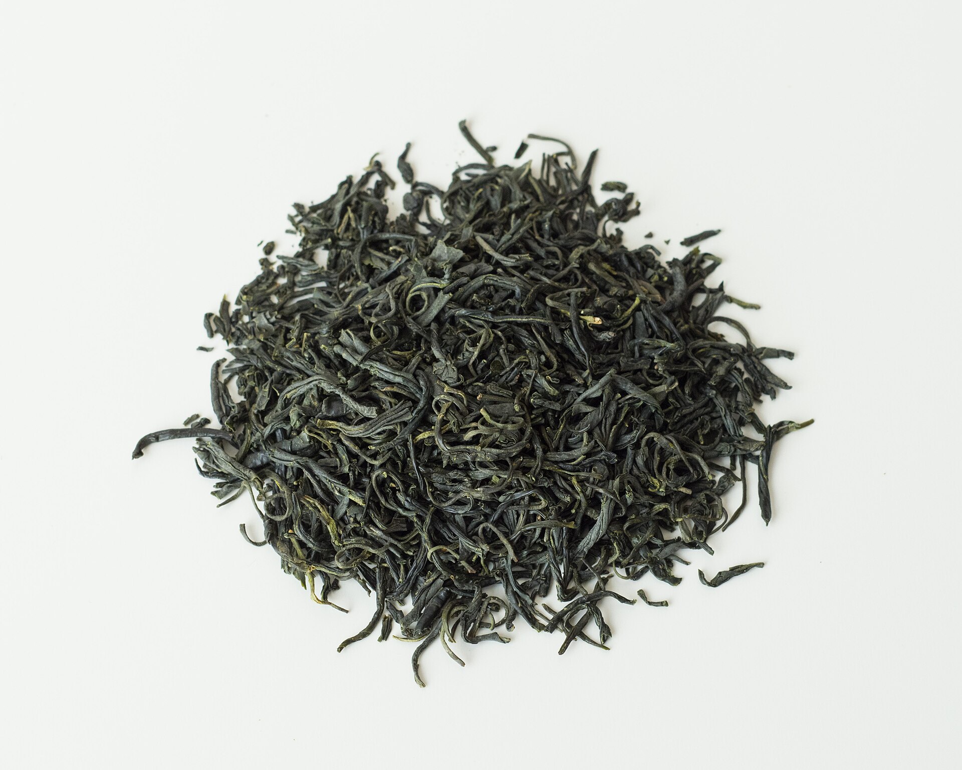 釜炒り茶の茶葉。高千穂町の特産品とされるお茶