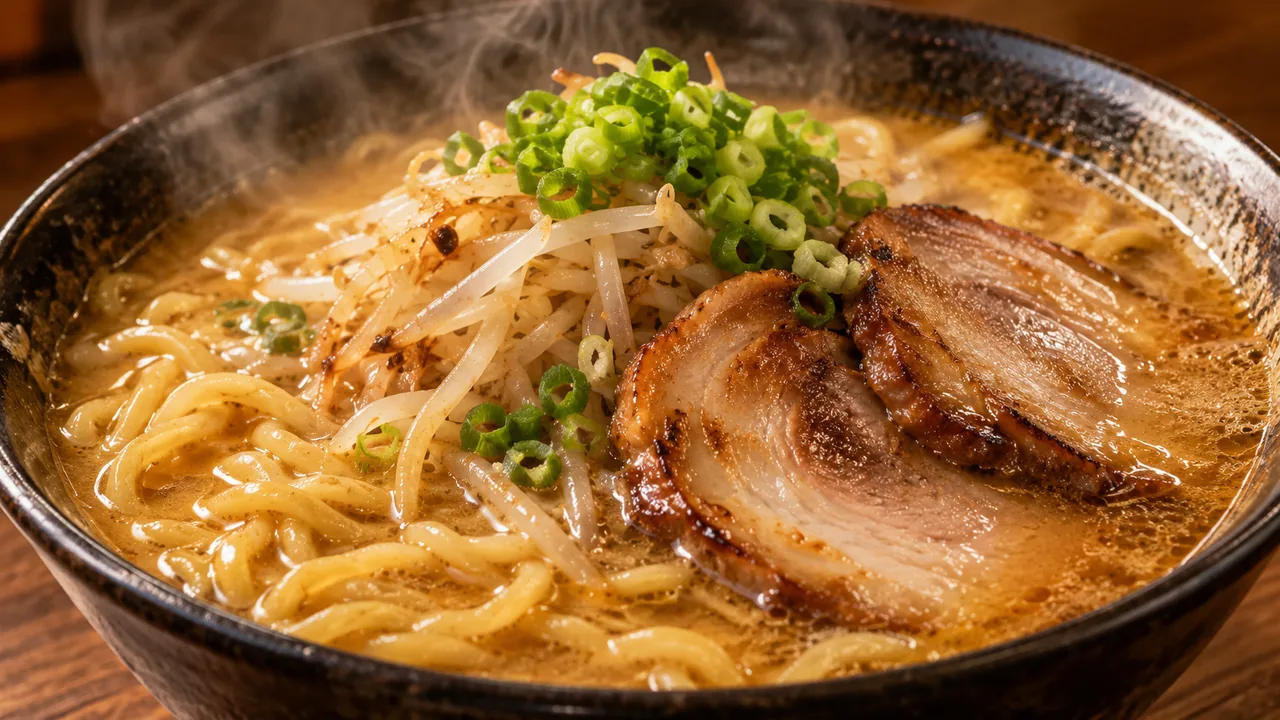 札幌の味噌ラーメンの生成イメージ
